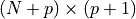 (N+p) \times (p+1)